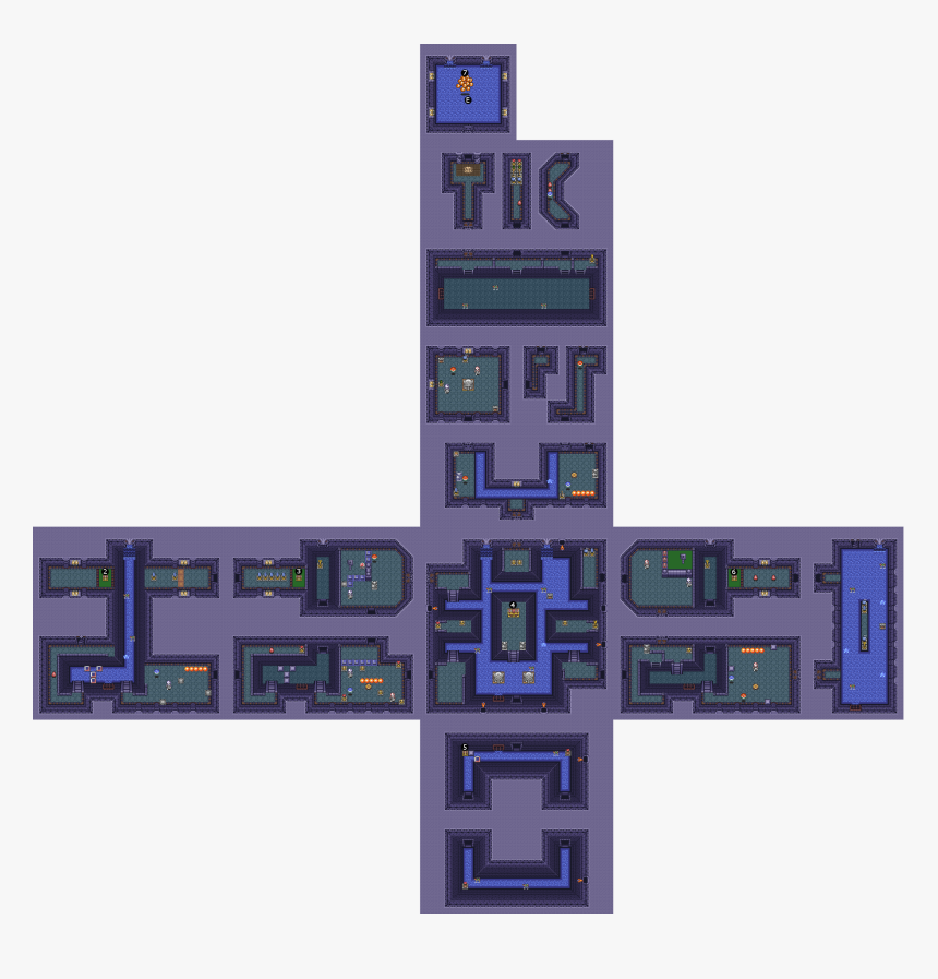 Link To The Past Swamp Palace Map, HD Png Download