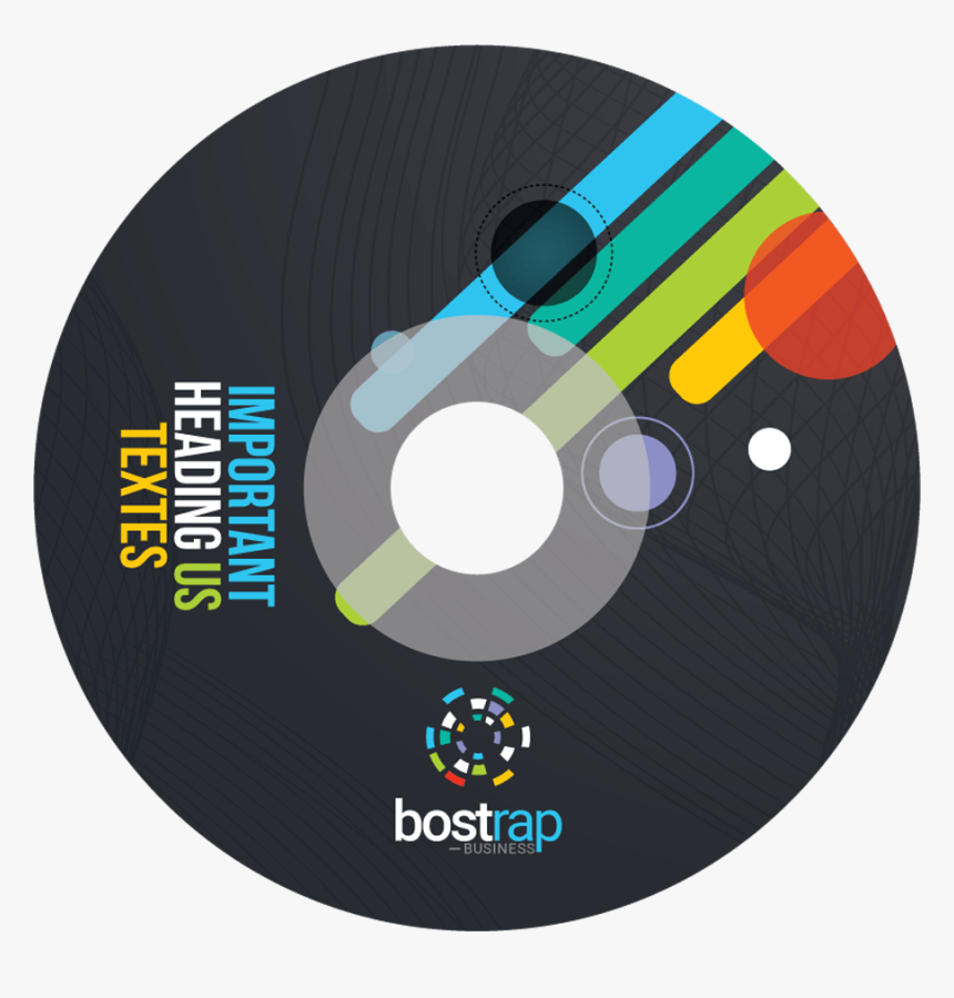 Colorful Cd Sleeve And Sticker Template - Circle, HD Png Download