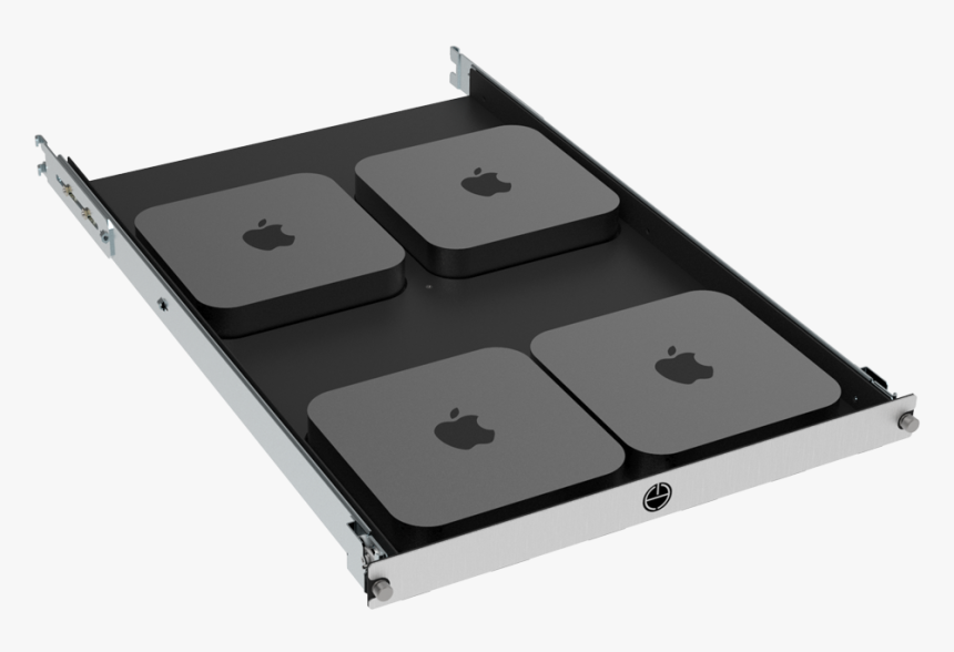 Mini Rack Rack Shelf For Mac Mini With Mac Minis 
 - Mac Mini Rack, HD Png Download