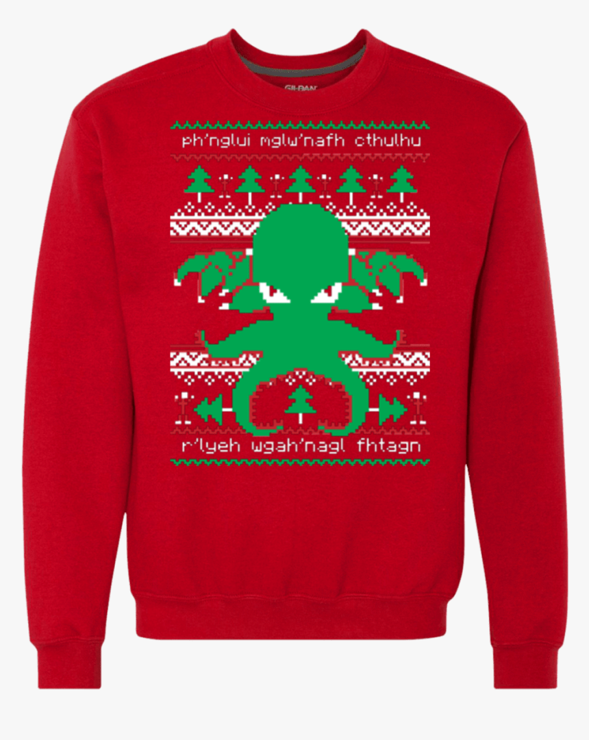 Cthulhu Cultist Christmas Premium Crewneck Sweatshirt - Stitch Sweatshirts, HD Png Download