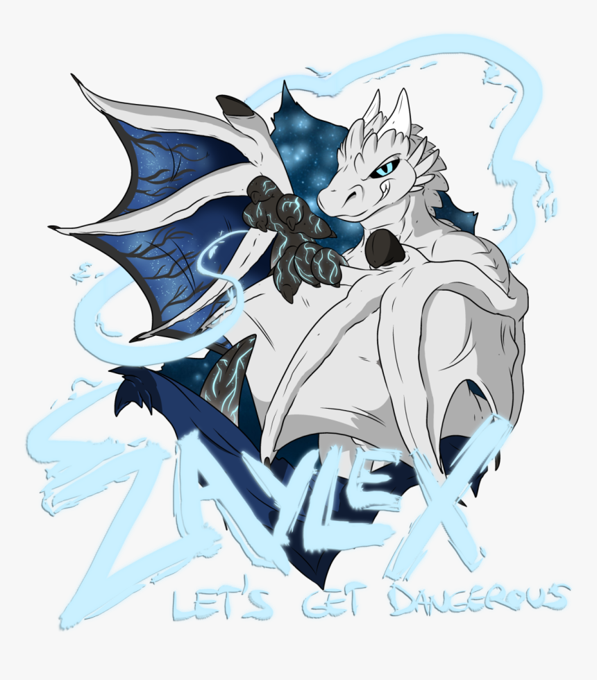 [rippp Badge] Zaylex, The Silver Dragon - Cartoon, HD Png Download