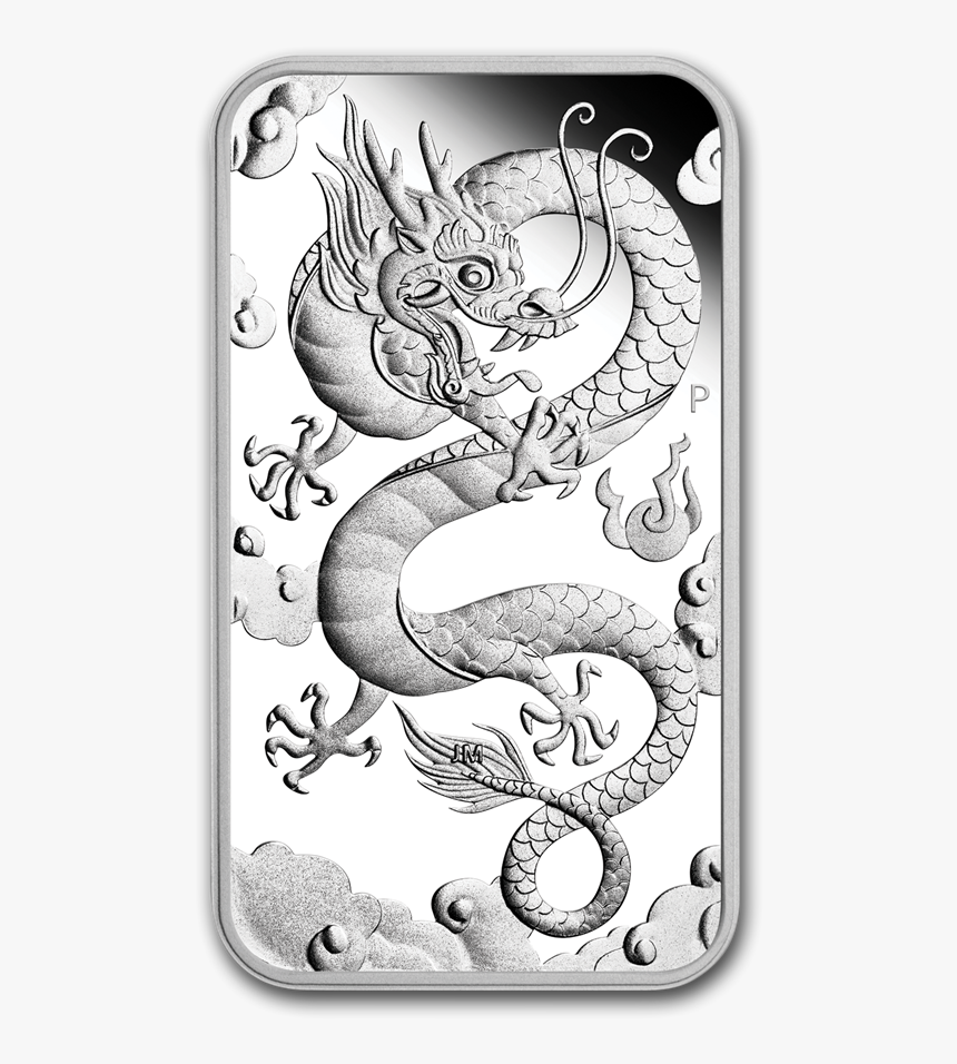 Australia 2019 Dragon Rectangle Proof Silver Coin 1oz, HD Png Download
