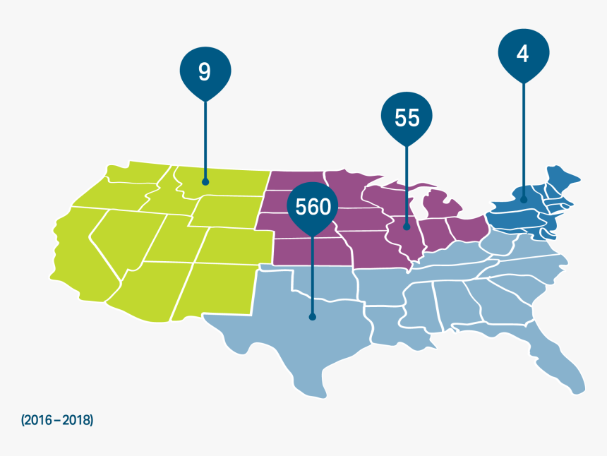 Consulting Projects By Region In The United States - Top Milk Producing States, HD Png Download