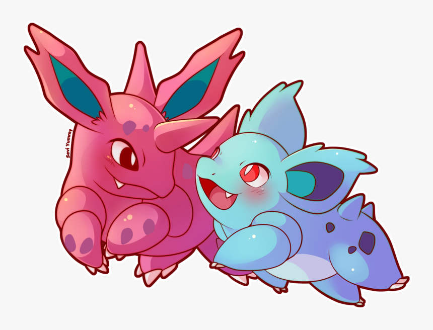 Fgxclgm - Nidorino E Nidorina Png, Transparent Png