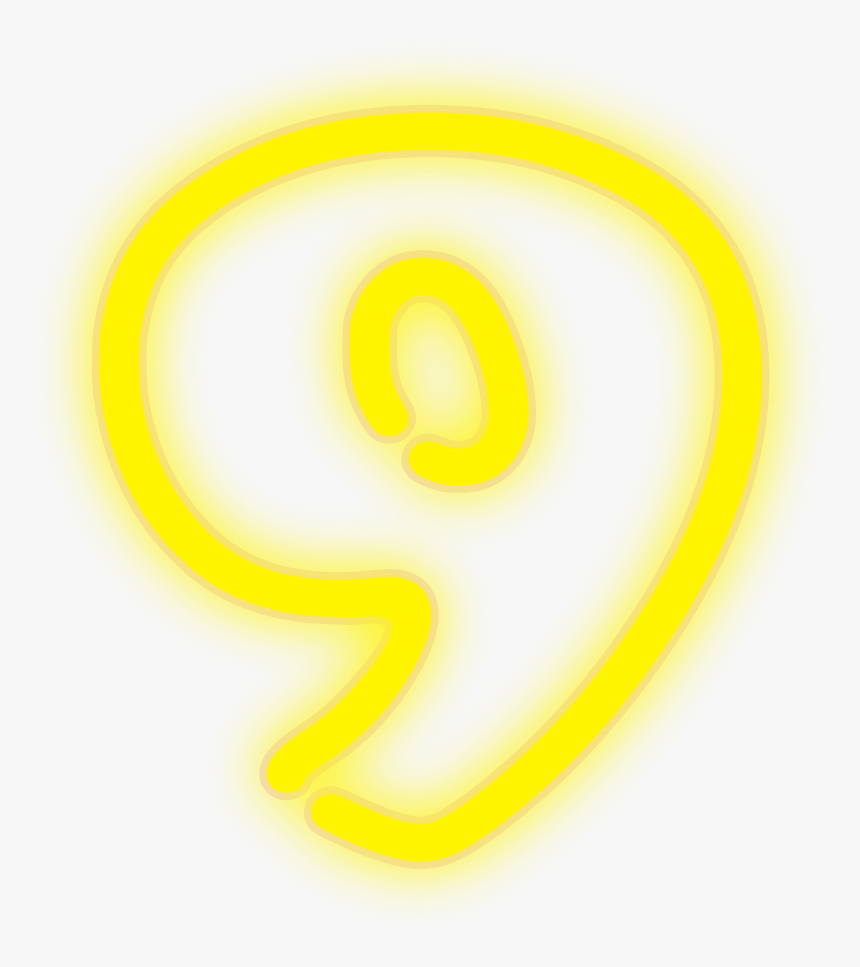 Neon Numerals-9 Png Clip Arts - Numeral System, Transparent Png