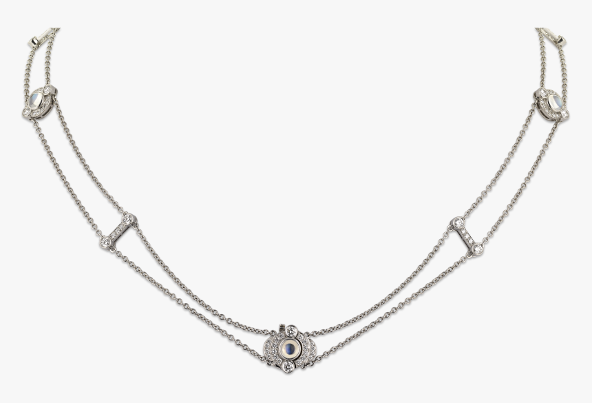 Moonstone And Diamond Double-strand Necklace By Tiffany - Necklace, HD Png Download