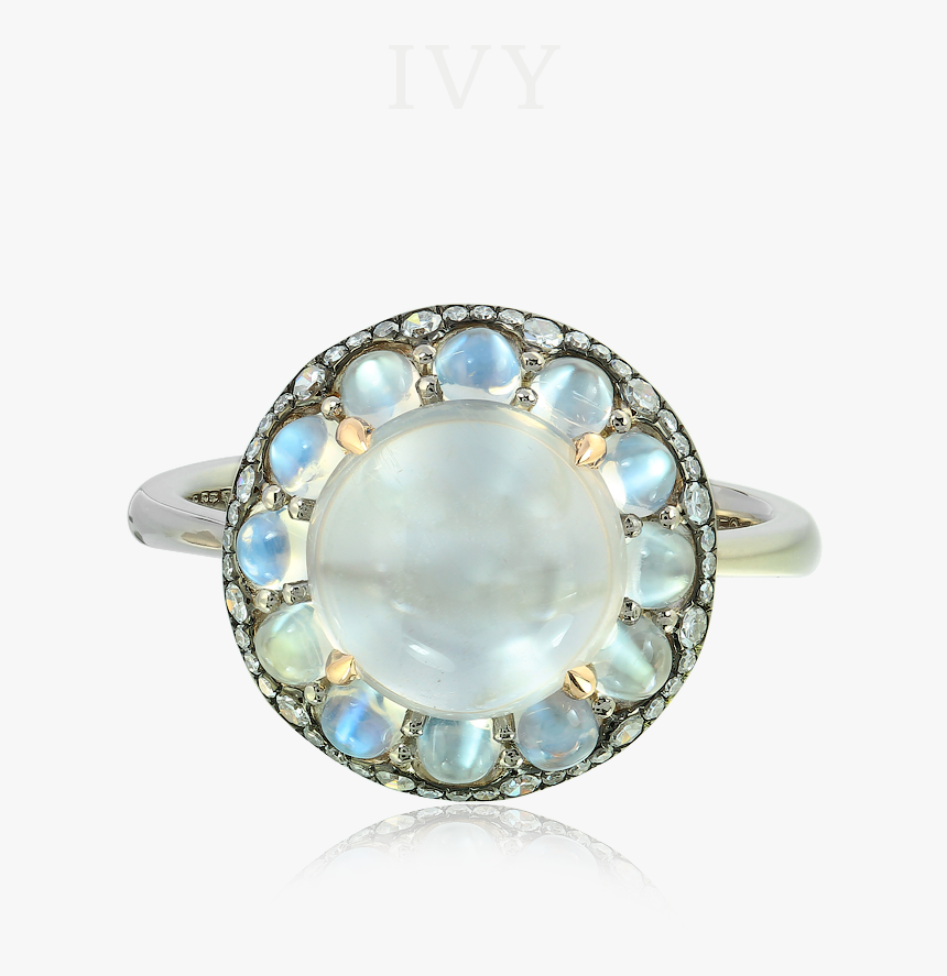 Moonstone And Diamond Ring , Png Download - Diamond, Transparent Png