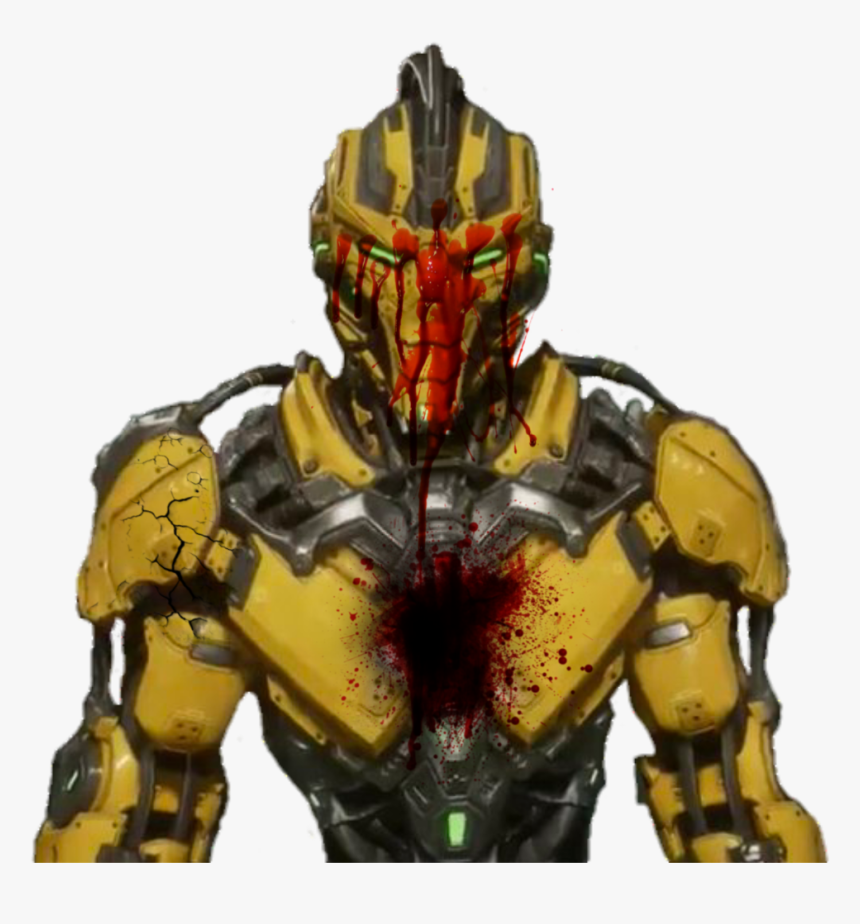 #bloody #cracked #cyrax #mortalkombat - سایرکس در مورتال کمبت, HD Png Download