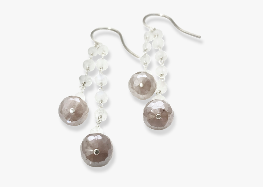 Dangle Mystic Moonstone Earrings And Sterling Silver - Earrings, HD Png Download