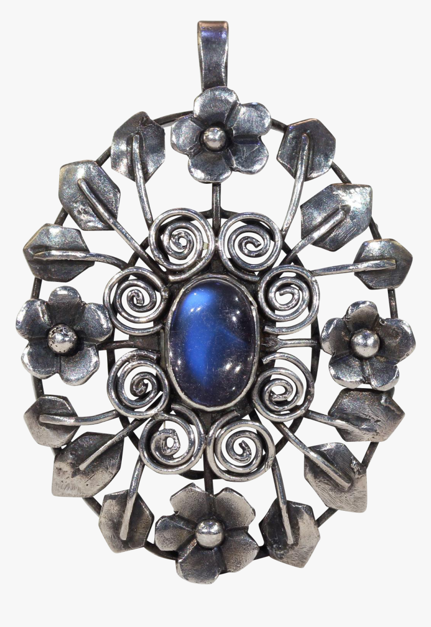 Scandinavian Arts & Crafts Silver Moonstone Pendant - Pendant, HD Png Download