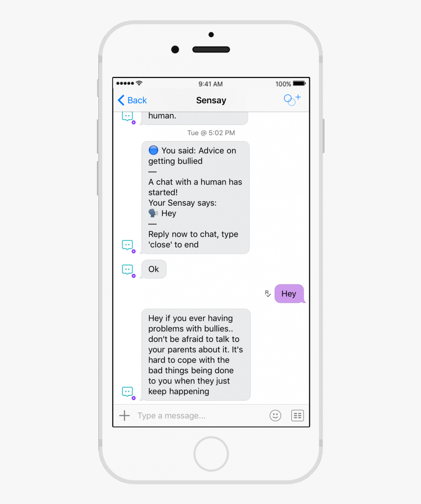 Sensay Help Bot On Kik - Bot On Kik That Helped You With Problems, HD Png Download