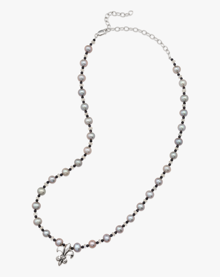 Fleur De Lis Pearl Moonstone Necklace - Chain, HD Png Download