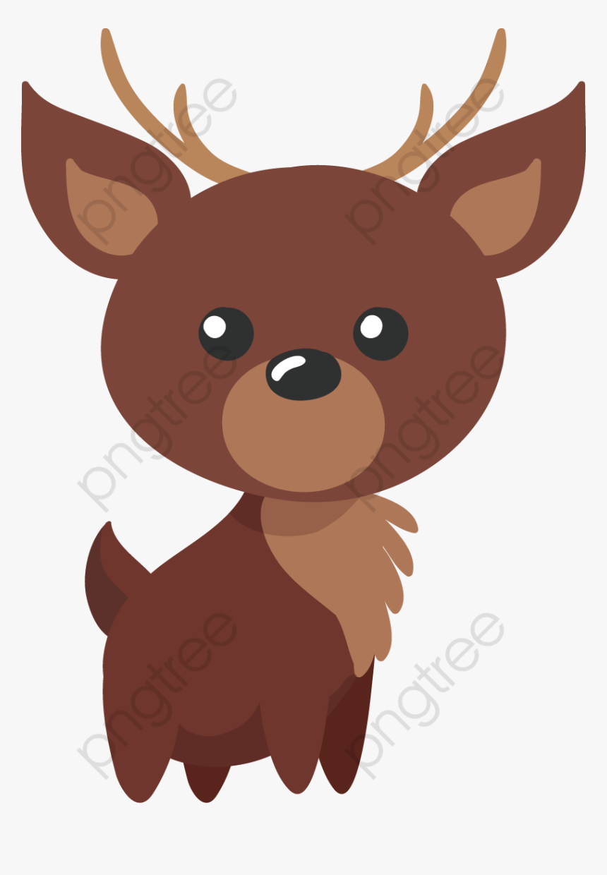 Deer Clipart Eyes - Cute Animal Vector Png, Transparent Png