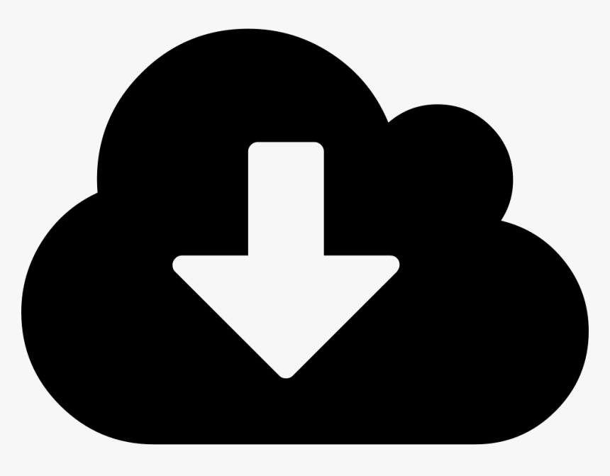 Cloud Download - Cloud Storage Png Black, Transparent Png