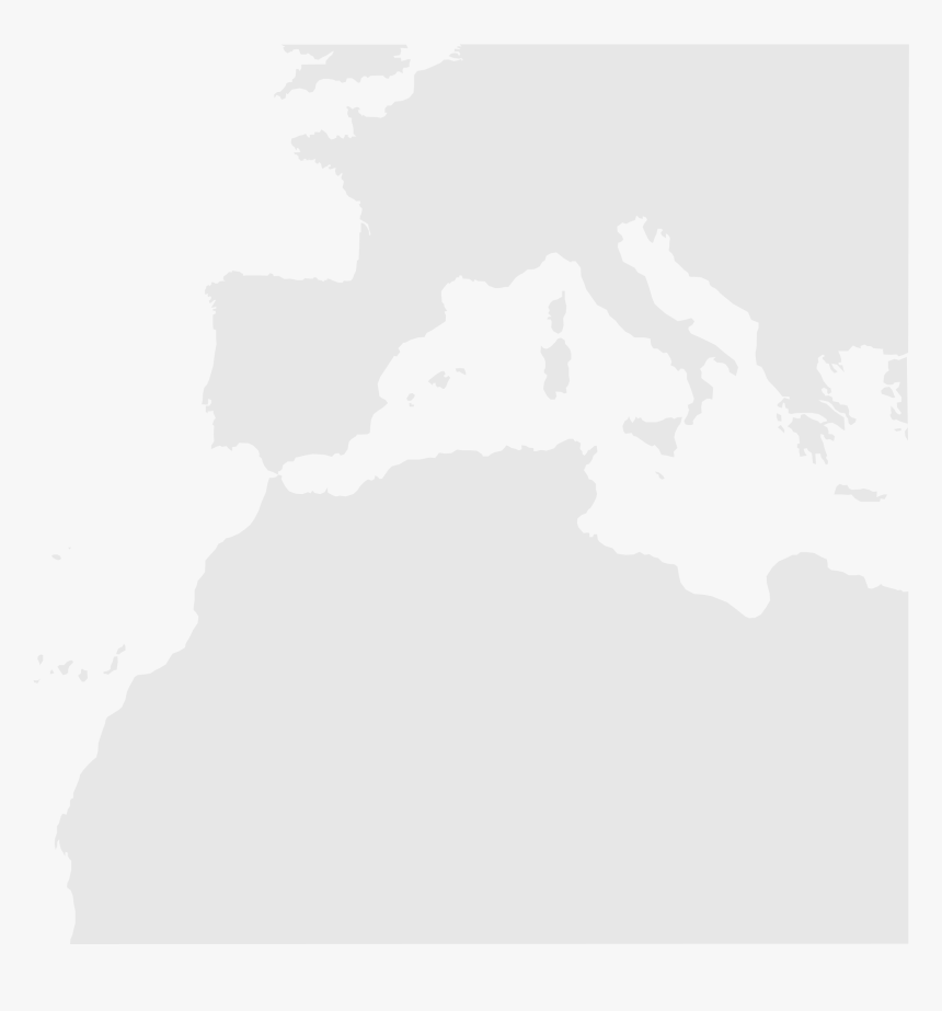 Blankmap Southwest Europe Nord Africa - Europe Africa Map Png, Transparent Png