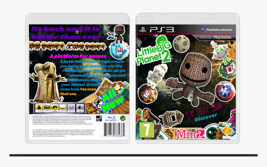 Little Big Planet 2 Box Art Cover - Little Big Planet 2 Cover, HD Png Download
