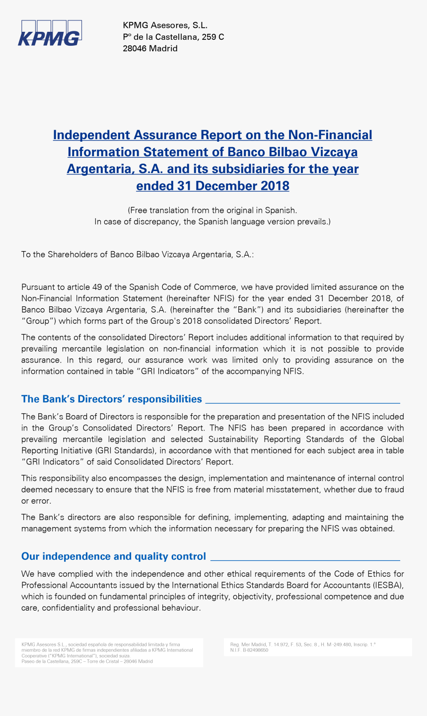 Banco Bilbao Vizcaya Argentaria Letter, HD Png Download