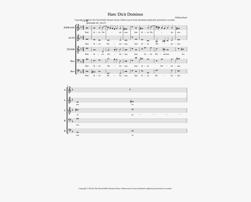 Partitura Pie Jesu Domine, HD Png Download