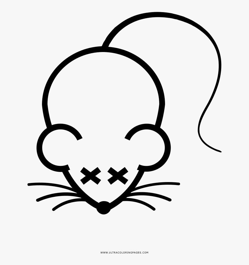 Dead Mouse Coloring Page - Illustration, HD Png Download
