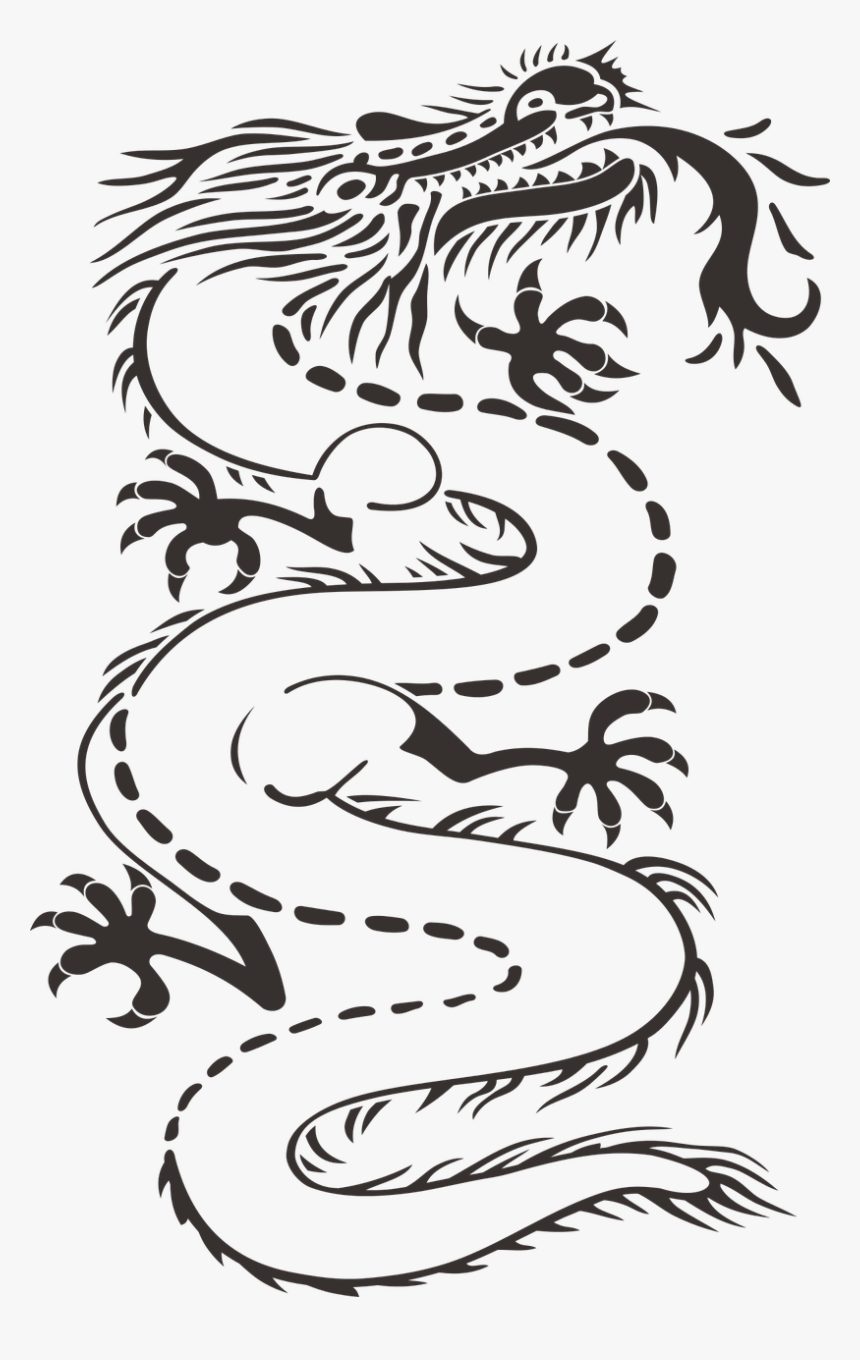 Dragon Monster Black Free Photo - Dragon Tattoo Transparent Background, HD Png Download