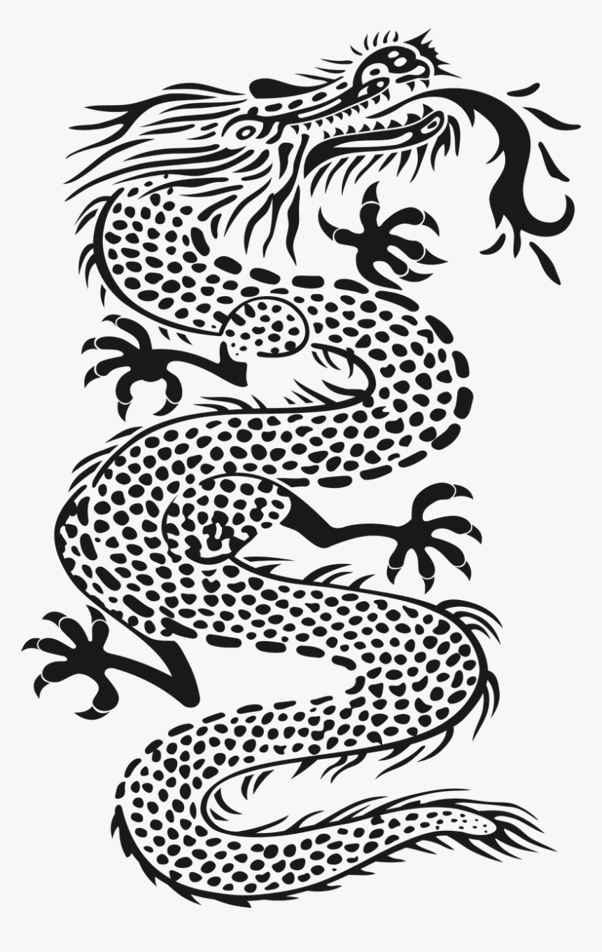 Dragon Monster Black Free Photo - Dragon Tattoo Transparent Background, HD Png Download