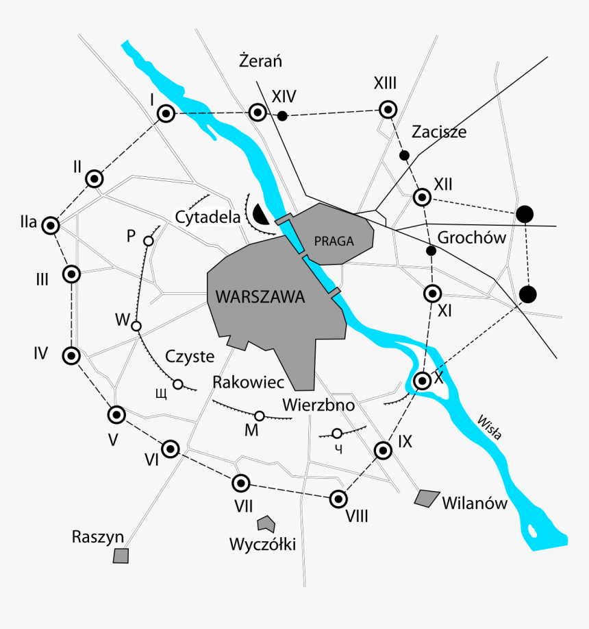 Warszawski Rejon Umocniony, HD Png Download