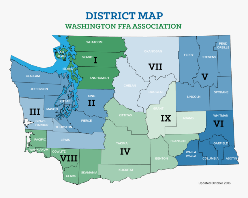 Washington State Ffa Districts, HD Png Download