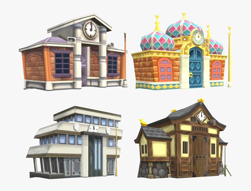 Download Zip Archive - Animal Crossing Town Hall Model, HD Png Download