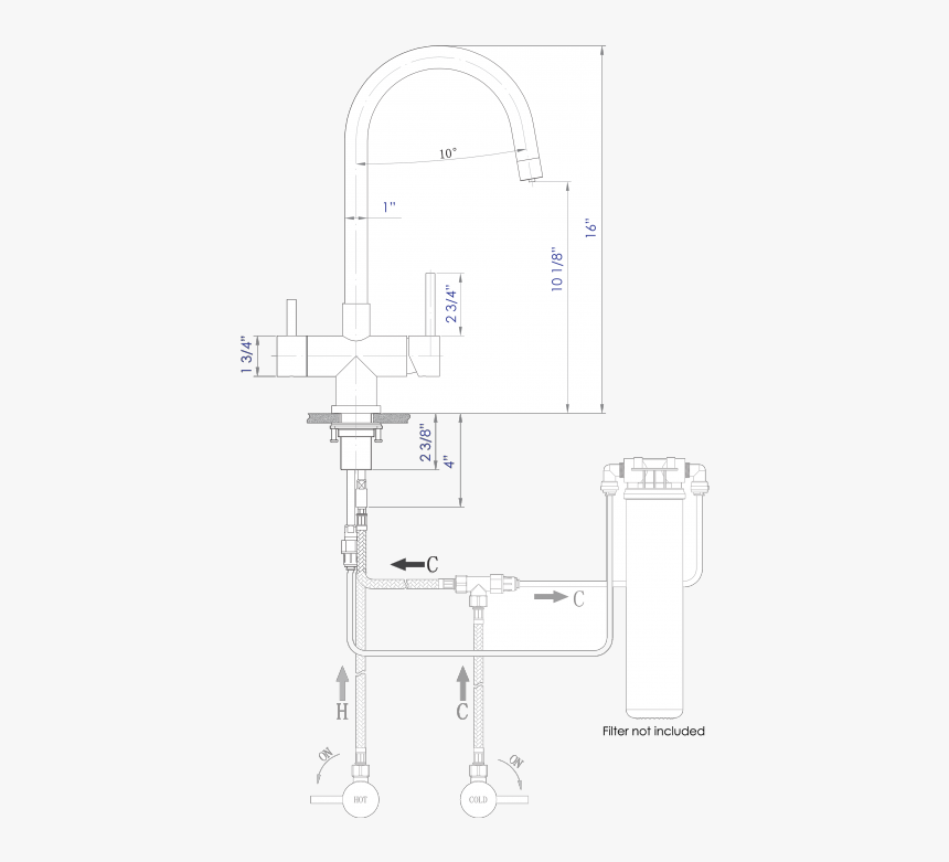 Alfi Brand Ab2042 Solid Stainless Steel Kitchen Faucet - Still Life Photography, HD Png Download