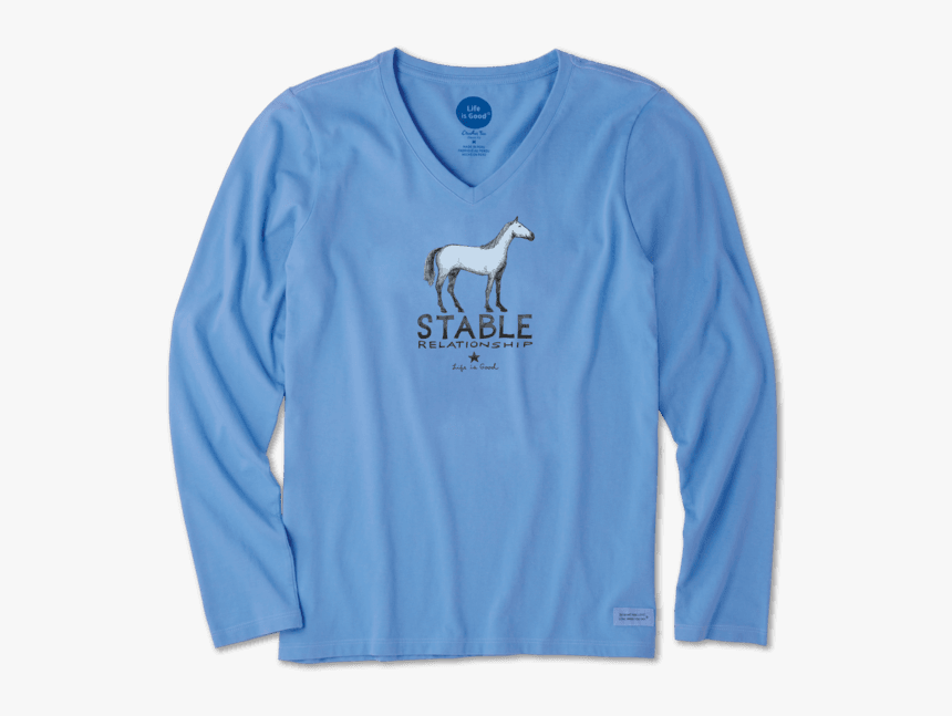 Women S Stable Relationship Long Sleeve Crusher Vee - Sweatshirt, HD Png Download