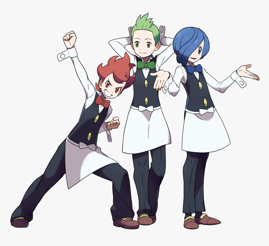 Pokemon Trio Gym Leaders , Png Download - Pokemon Cilan Chili Cress, Transparent Png