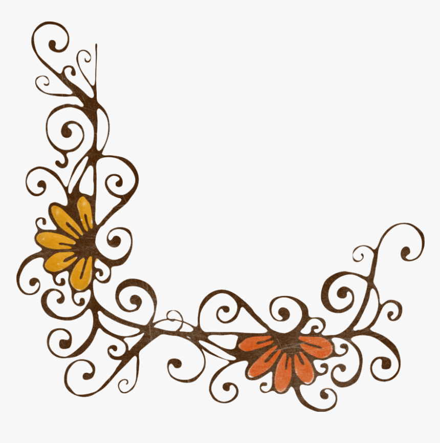 Halloween Themes, Png, Boarders, Picasa Web, Slate, - Elegant Floral Borders Design, Transparent Png