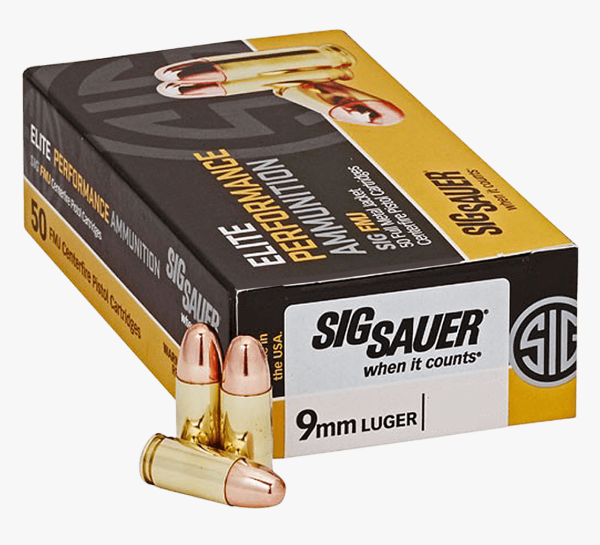 Sig Sauer 9mm Ammo, HD Png Download