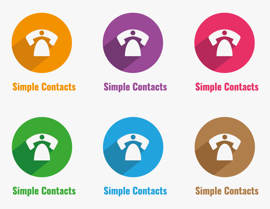 Simple Contacts Colors - Graphic Design, HD Png Download