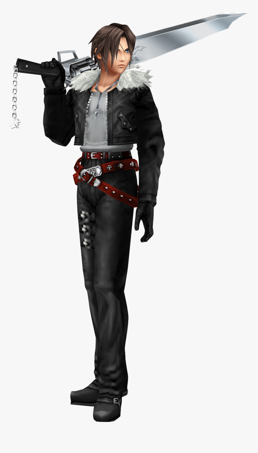 Squall Leonhart Png Free Background - Final Fantasy Squall Png, Transparent Png