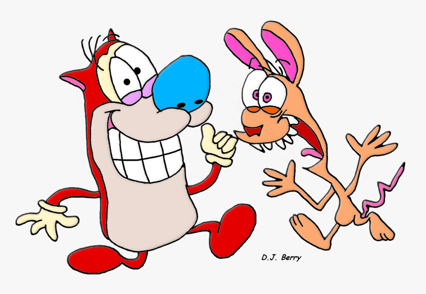 Stimpy And Ren - No Parking Berry Nickelodeon 25, HD Png Download