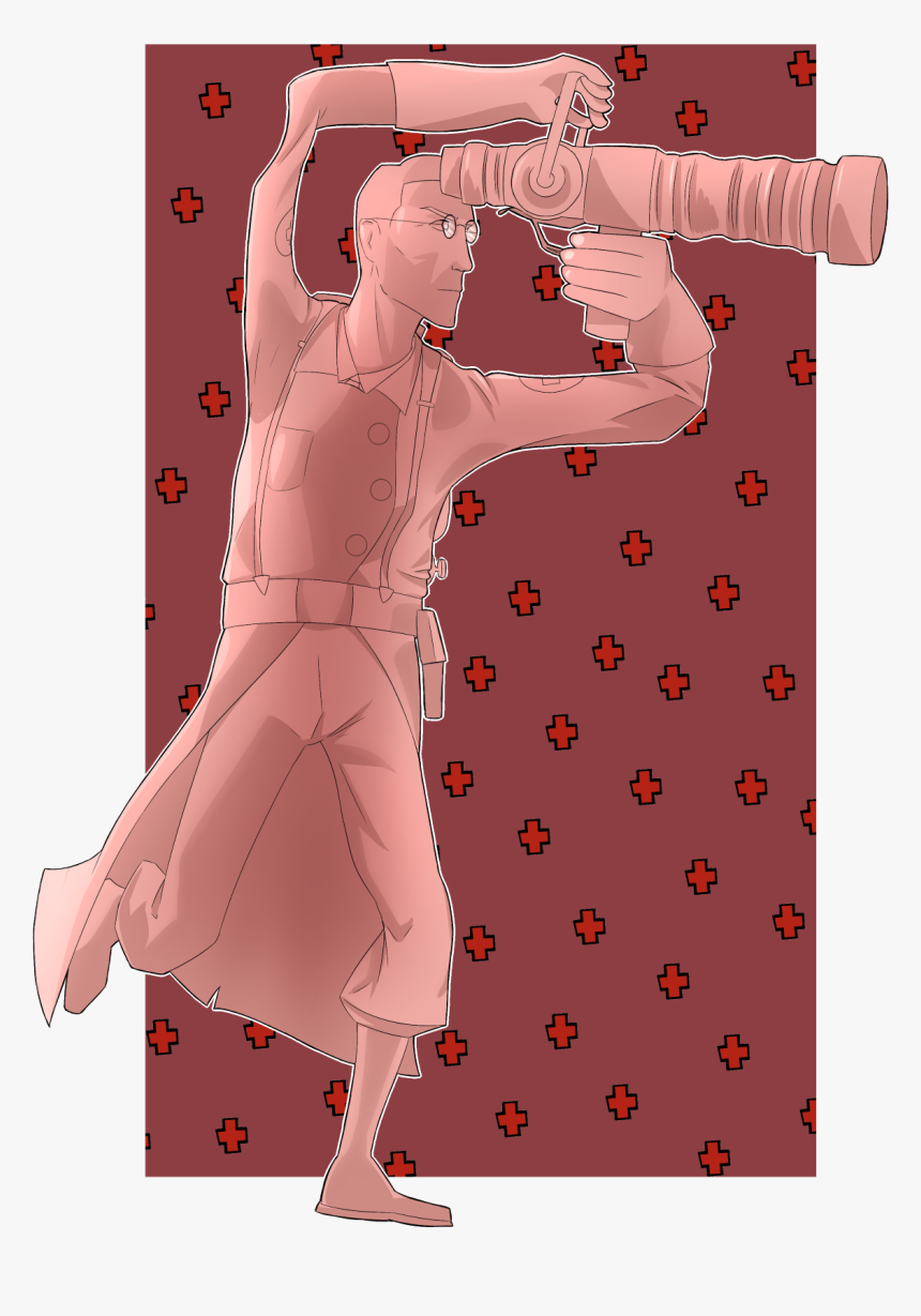 Tf2 Medic A Posing Transparent, HD Png Download