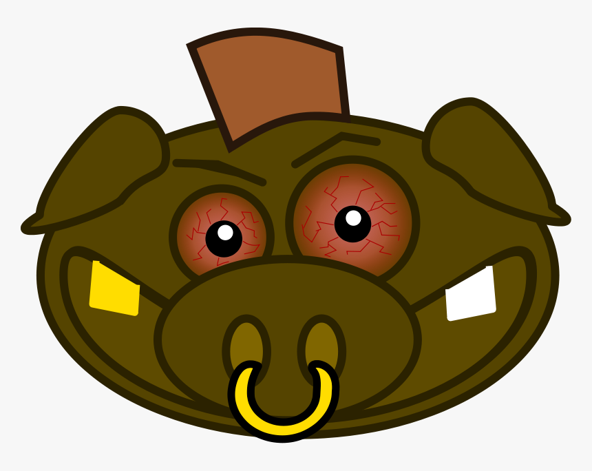 Angry Pig - Angry Pig Brown, HD Png Download