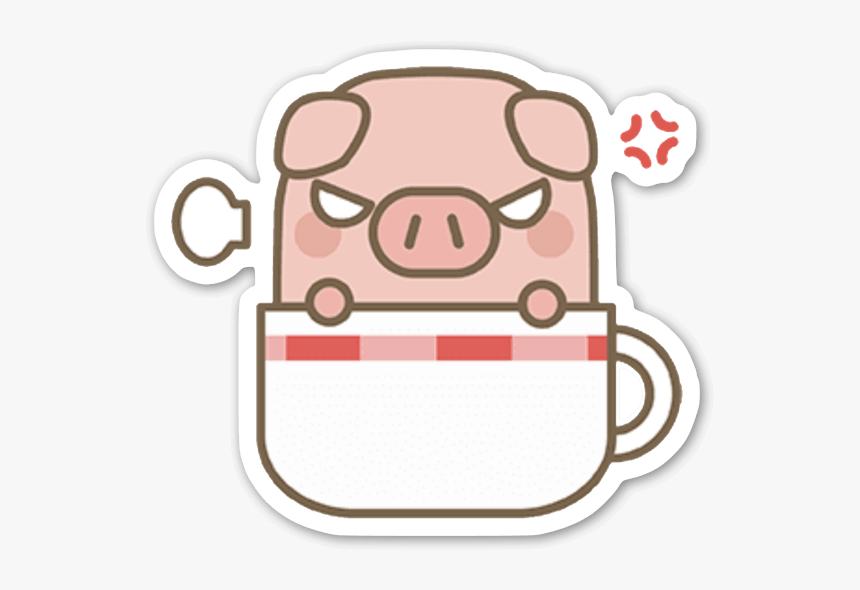 Angry Pig Sticker - Cerdito Enojado, HD Png Download