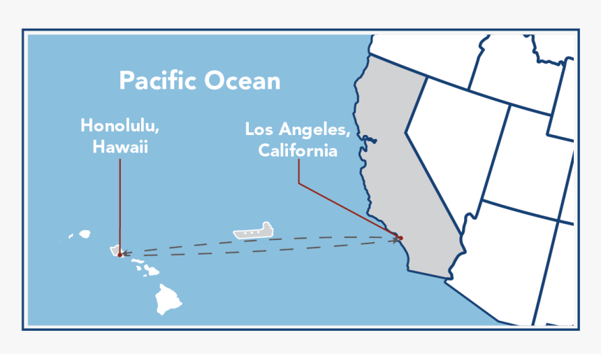 Hawaii Next To California, HD Png Download
