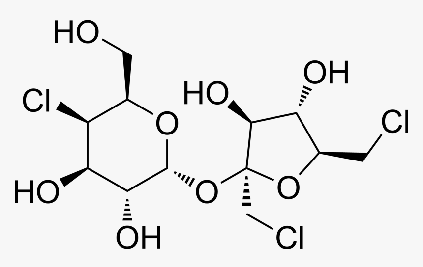 File - Sucralose2 - Molecular Structure Of Sucralose, HD Png Download