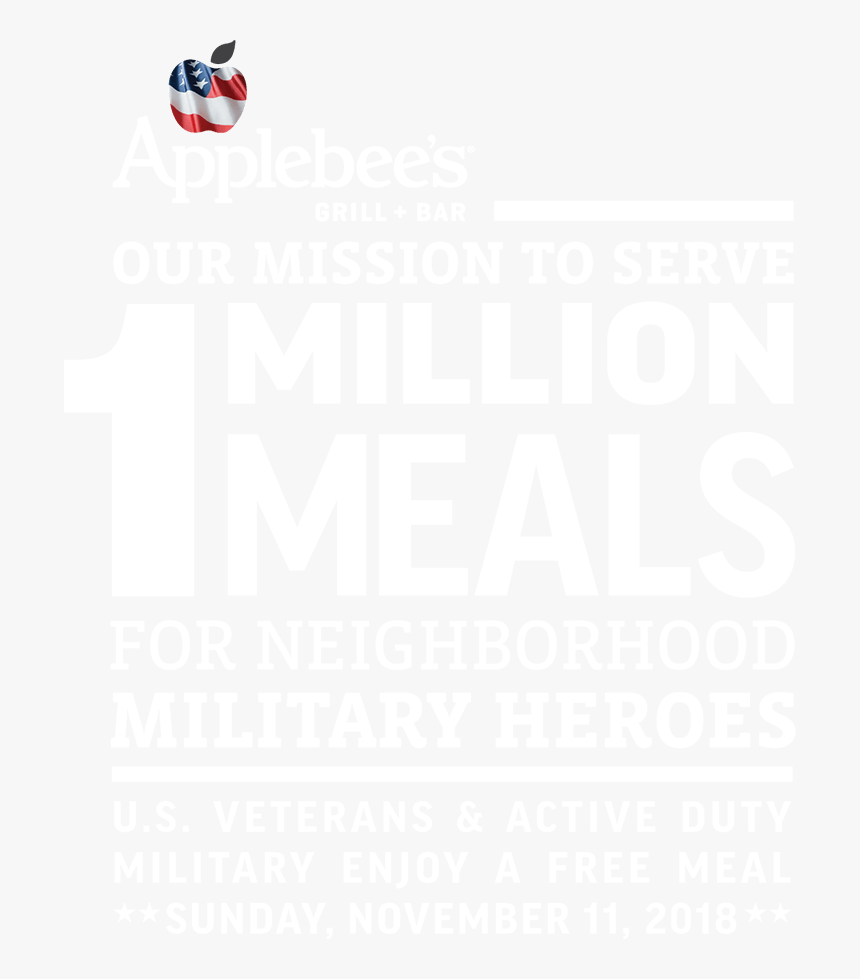 Veterans Day Free Meals For Vets At - Applebees Gift Card, HD Png Download