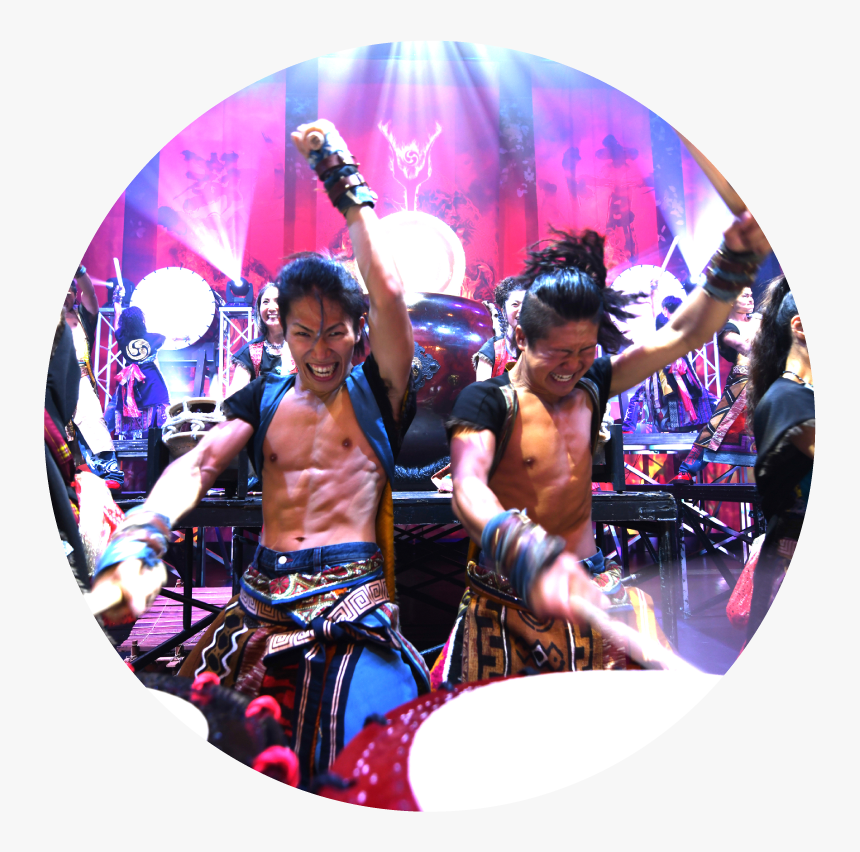 Yamato Two Drummers With Arms Raised In Air Ready To, HD Png Download
