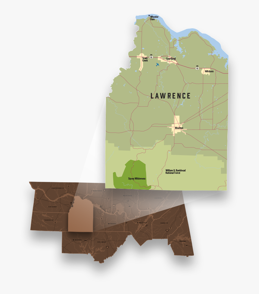 Lawrence County, Alabama - Atlas, HD Png Download
