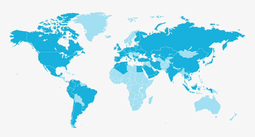 Mapa - Footer World Map, HD Png Download