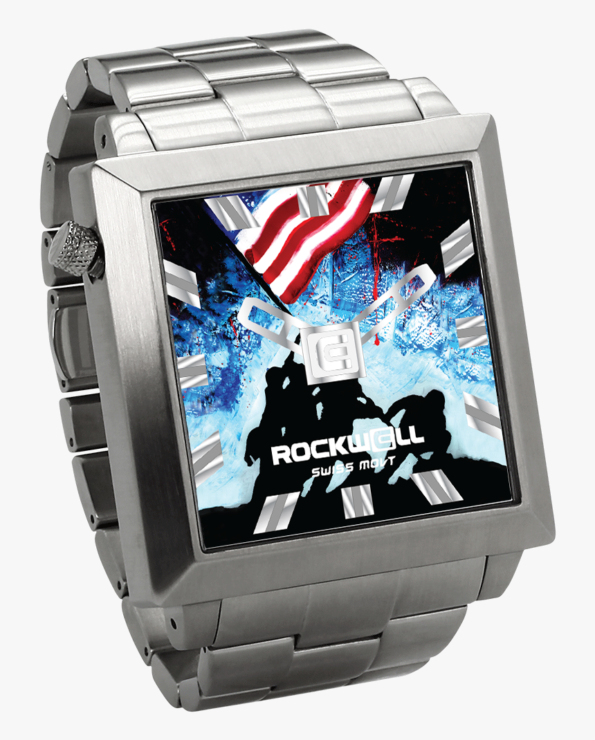 Joe Everson Signature Iwo Jima 50mm2 Silver - Square American Flag Watch, HD Png Download