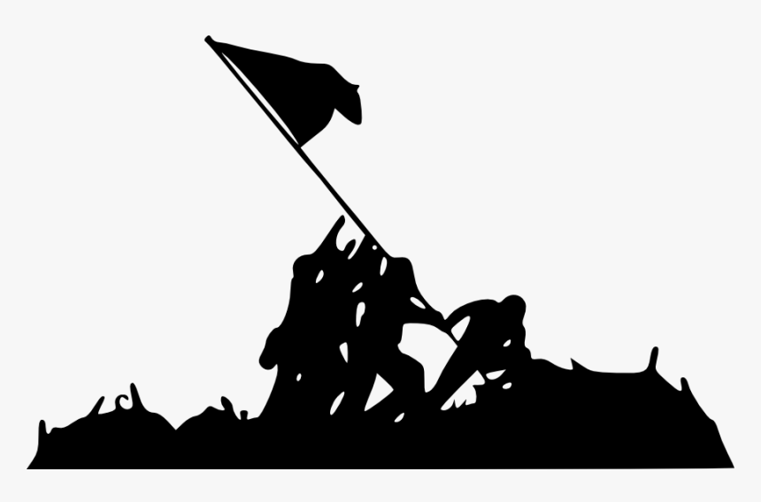 Iwo Jima Flag Silhouette, HD Png Download