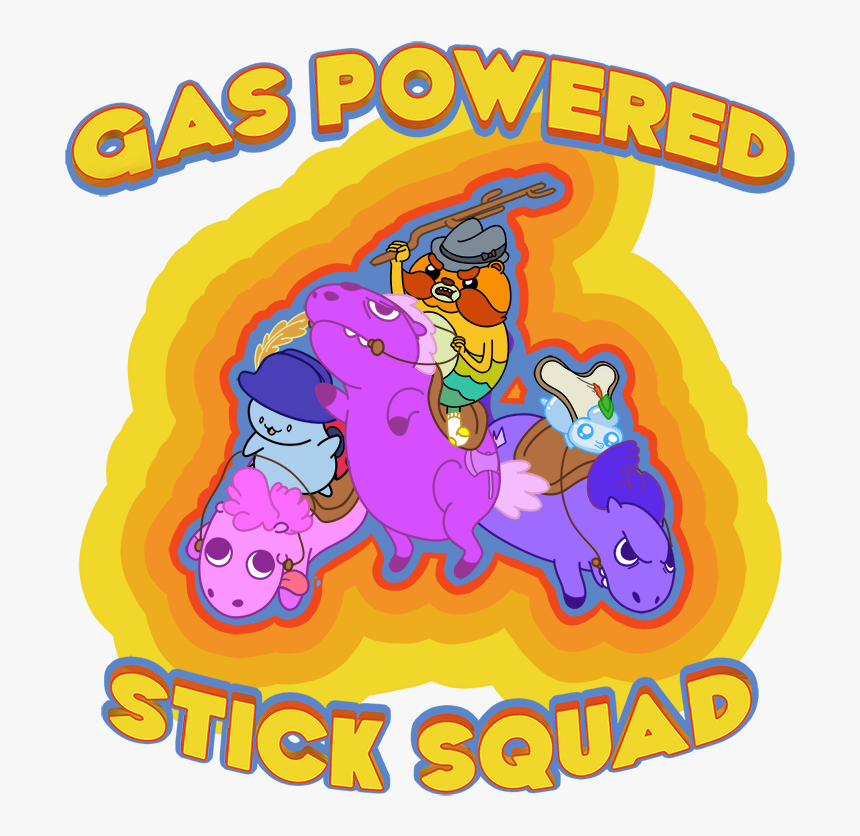 Gas Powered Stick Squad - Cartoon, HD Png Download