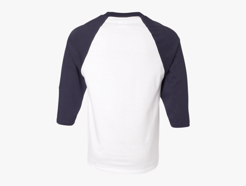 Three Quarter Baseball Shirt En Png - Black Sleeves White Shirt, Transparent Png