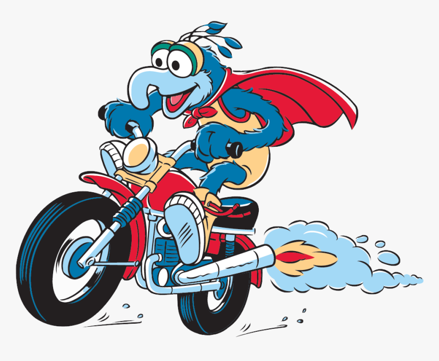 Muppets Studio Clip Art - Muppets Animal On Motorcycle, HD Png Download